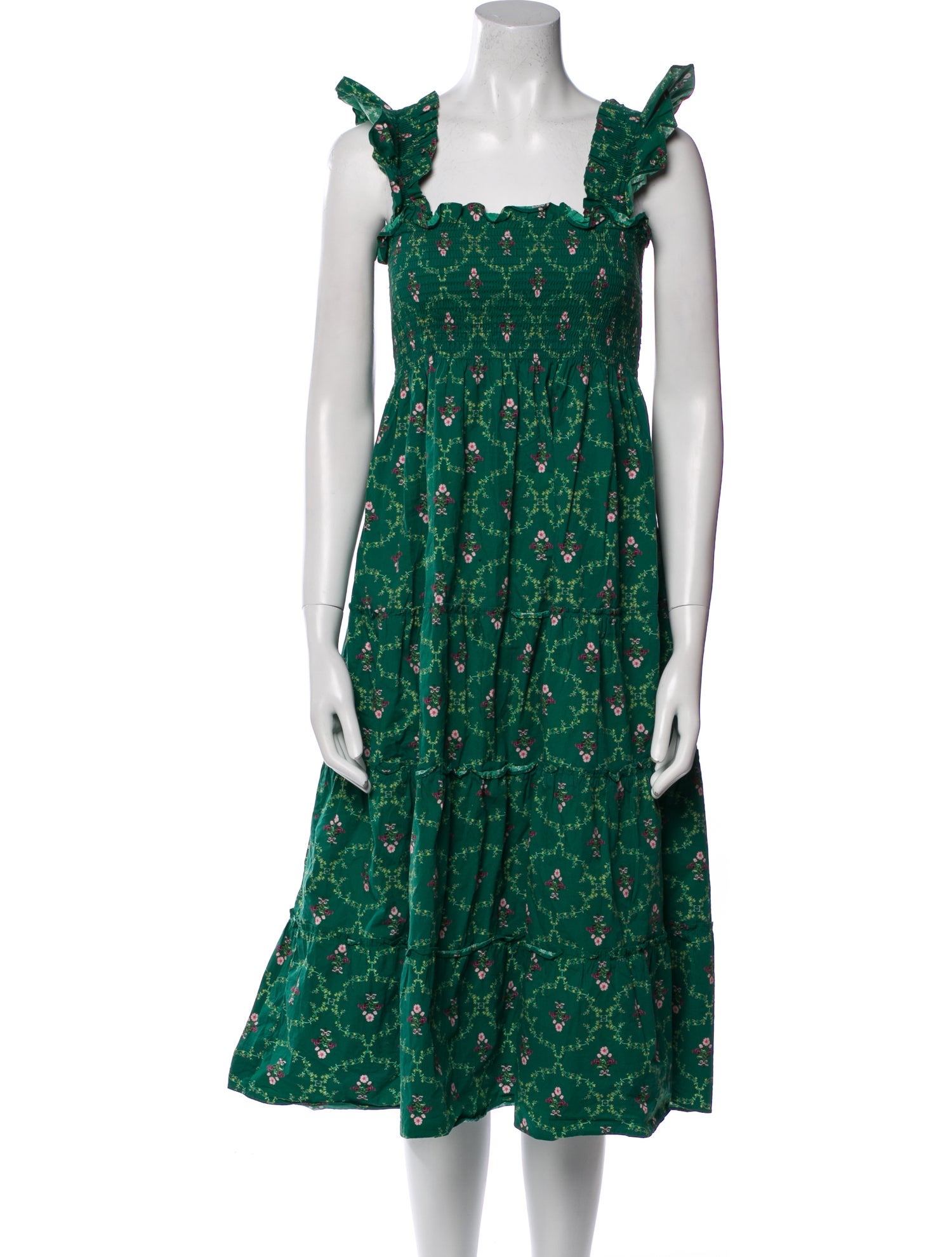 Hill House Home Floral Print Midi Length Dress