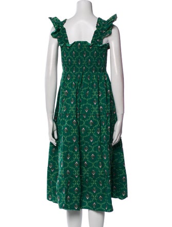 Hill House Home Floral Print Midi Length Dress