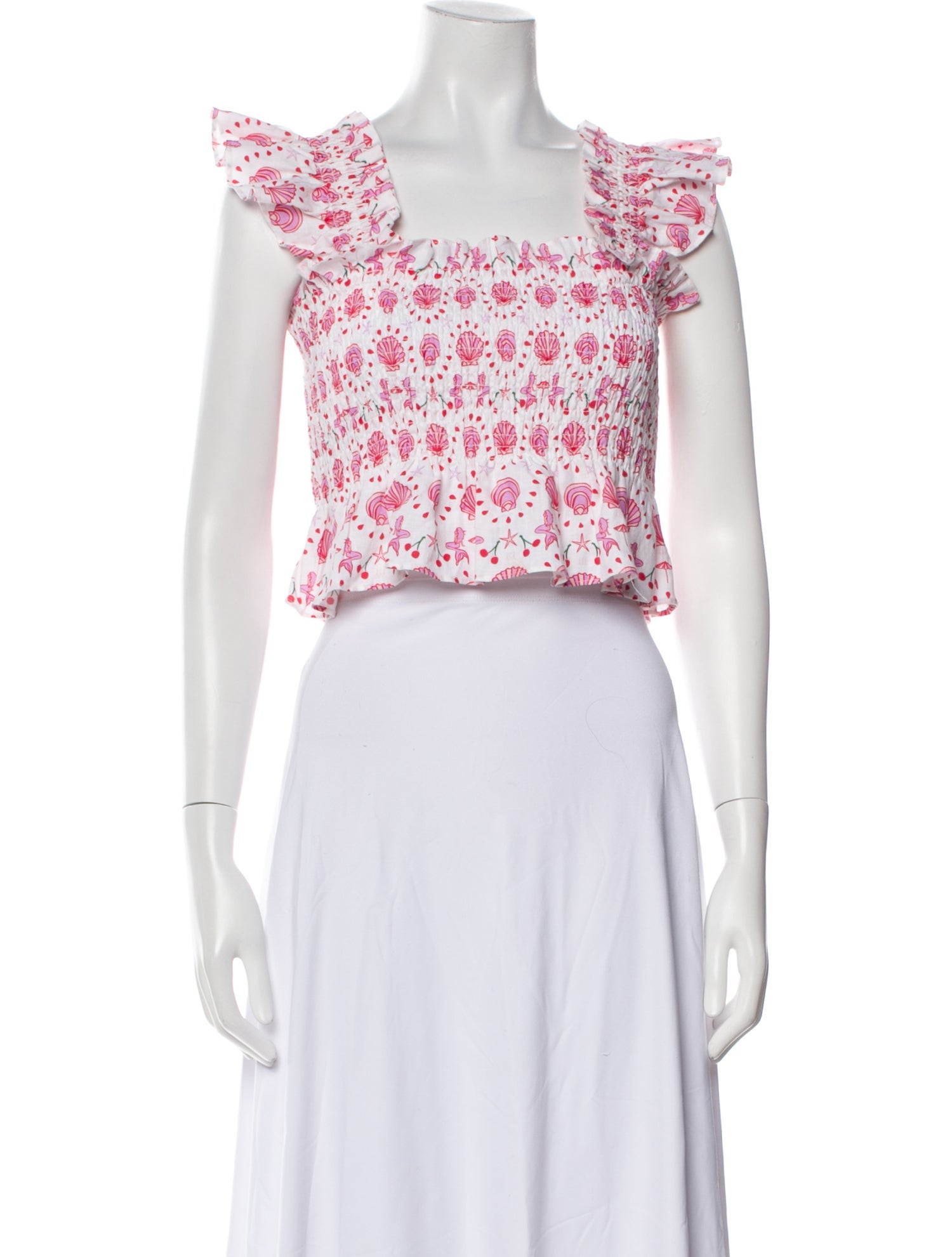 Hill House Home Linen Floral Print Crop Top