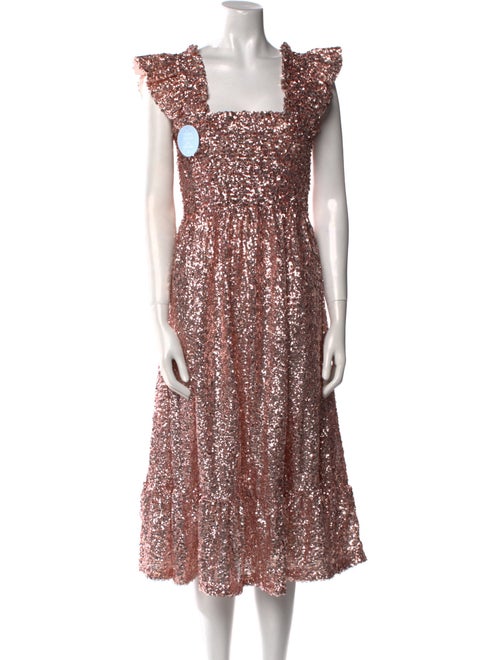 Hill House Home Square Neckline Midi Length Dress