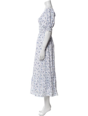 Hill House Home Floral Print Midi Length Dress