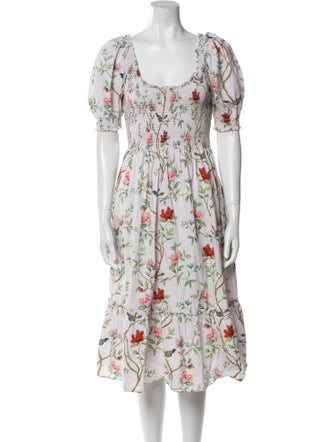 Hill House Home Floral Print Midi Length Dress