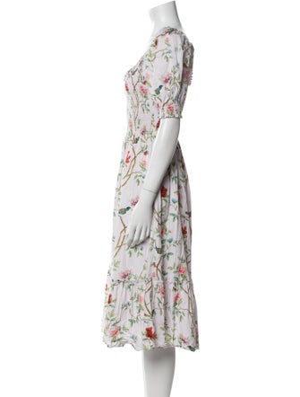 Hill House Home Floral Print Midi Length Dress