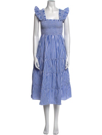 Hill House Home Striped Midi Length Dress