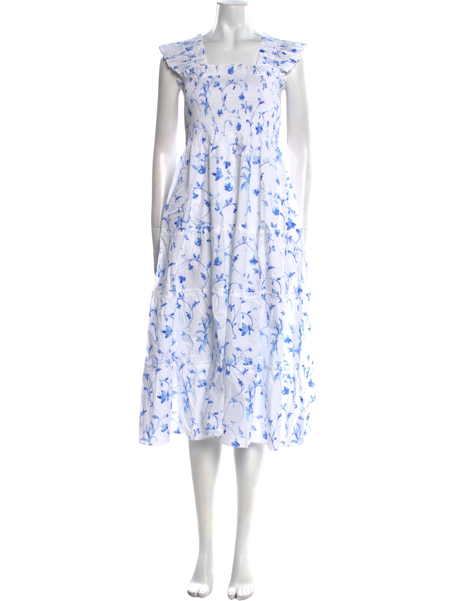 Hill House Home Floral Print Midi Length Dress w/ Tags