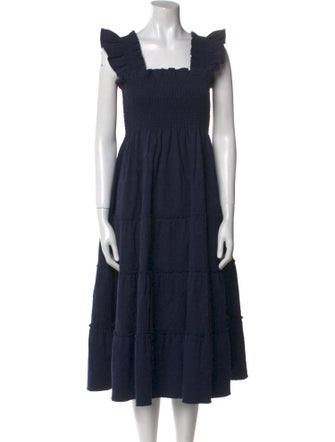 Hill House Home Square Neckline Midi Length Dress