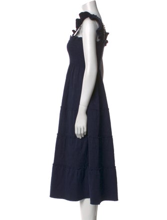 Hill House Home Square Neckline Midi Length Dress