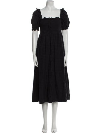 Hill House Home Square Neckline Midi Length Dress