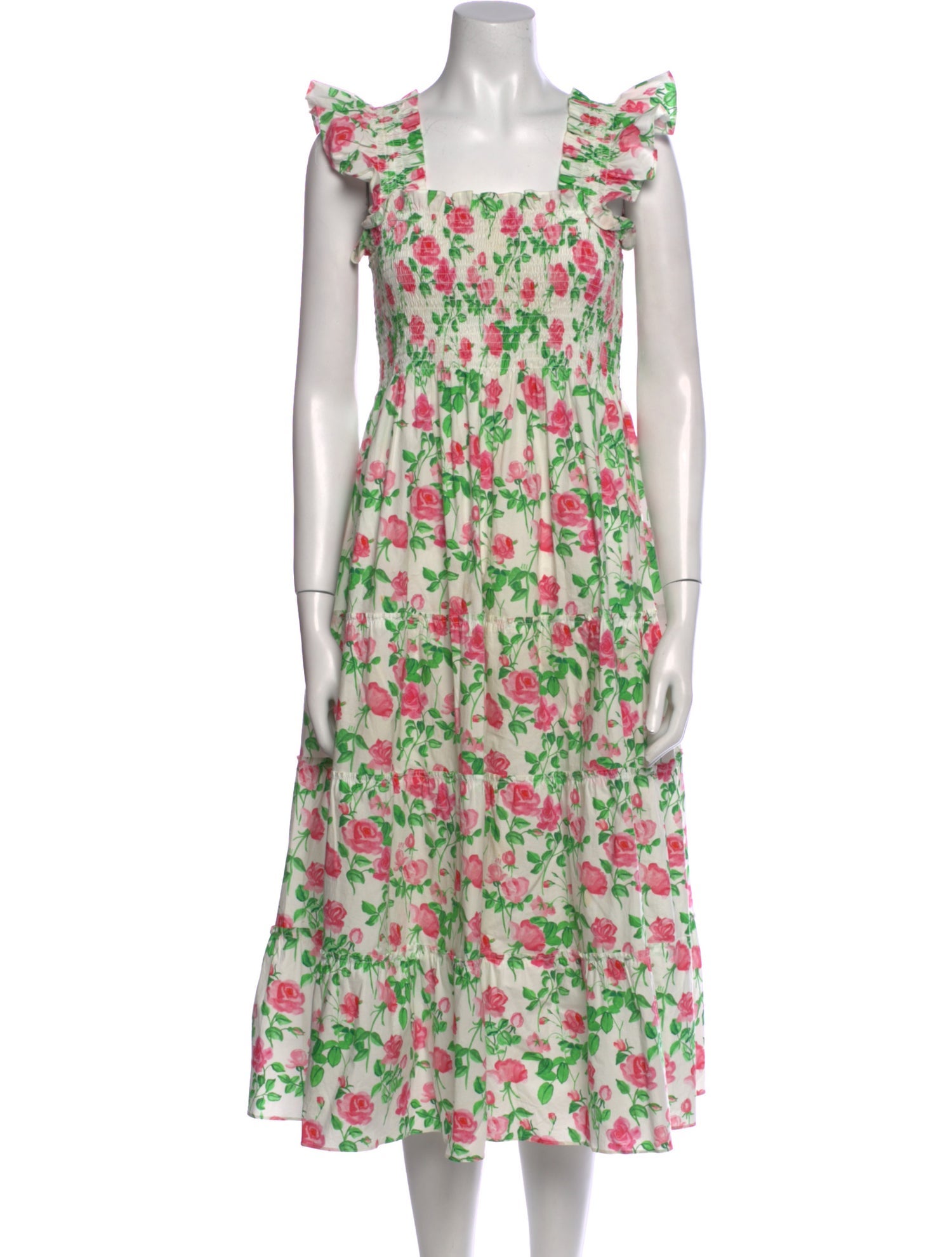 Hill House Home Floral Print Midi Length Dress