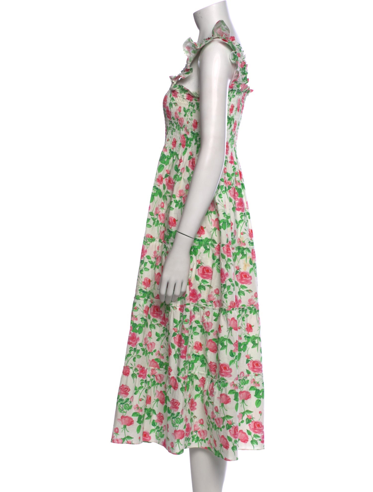 Hill House Home Floral Print Midi Length Dress