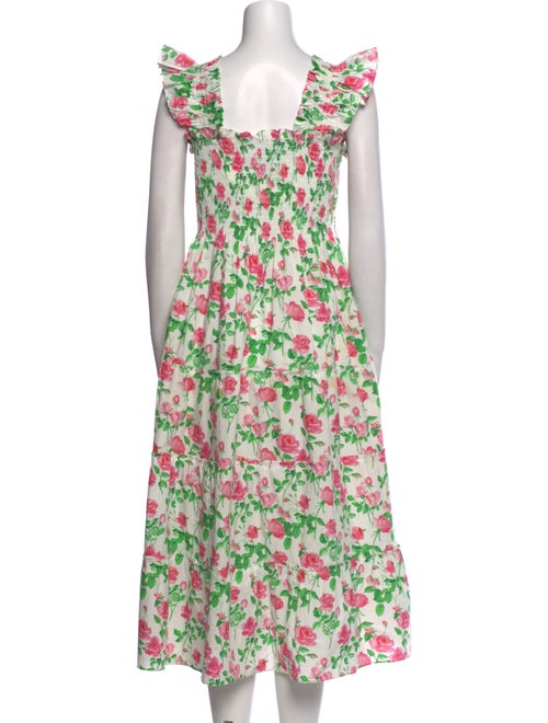 Hill House Home Floral Print Midi Length Dress