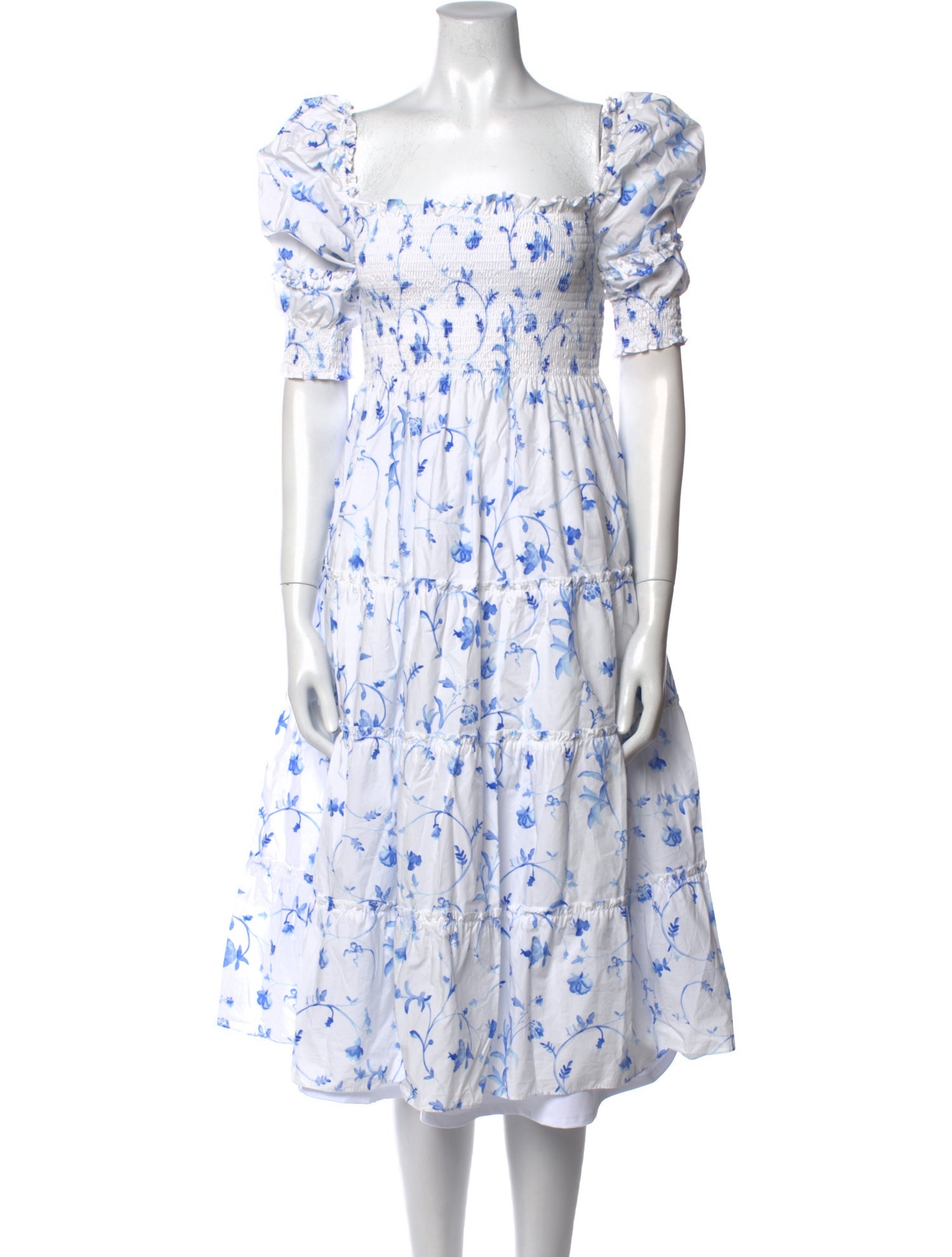 Hill House Home Floral Print Midi Length Dress