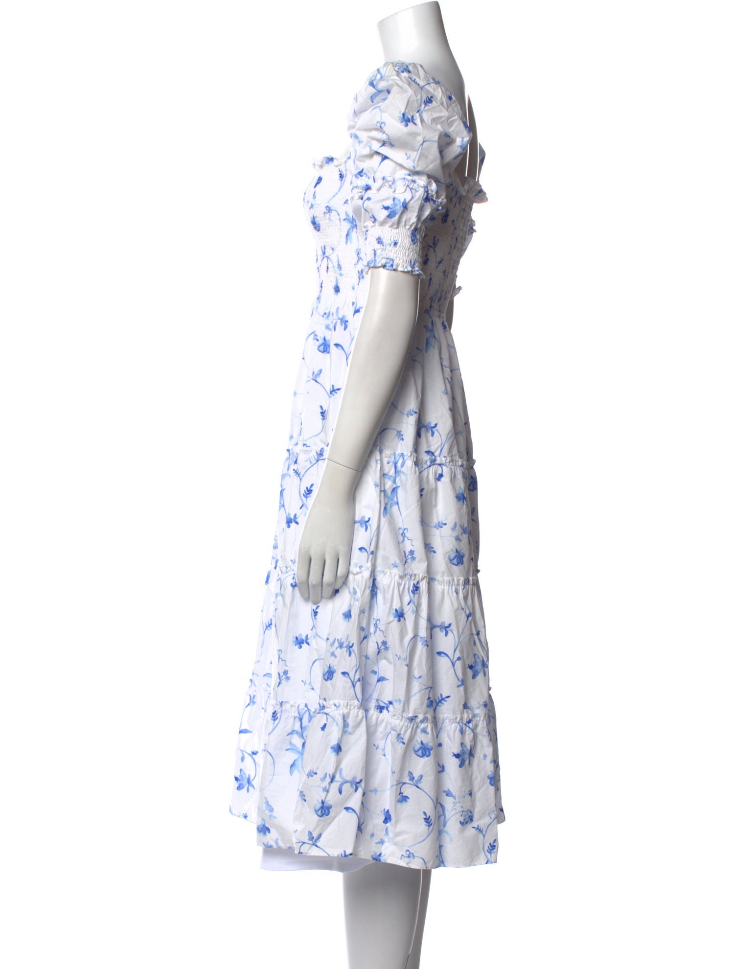 Hill House Home Floral Print Midi Length Dress