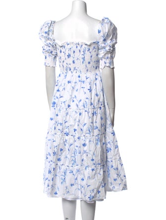 Hill House Home Floral Print Midi Length Dress