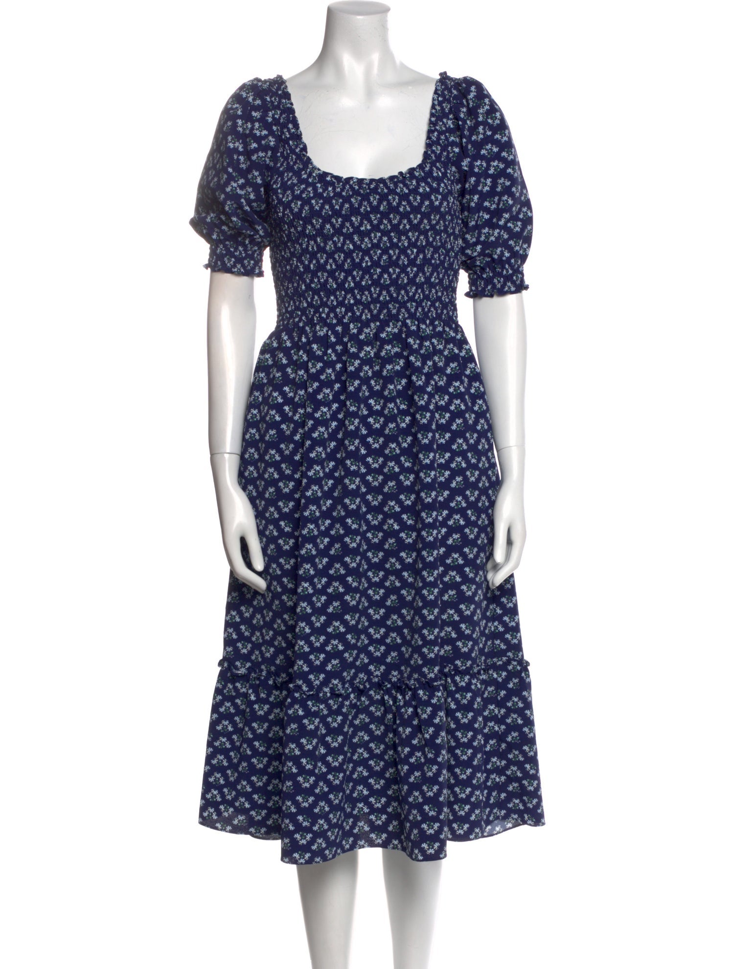 Hill House Home Floral Print Midi Length Dress