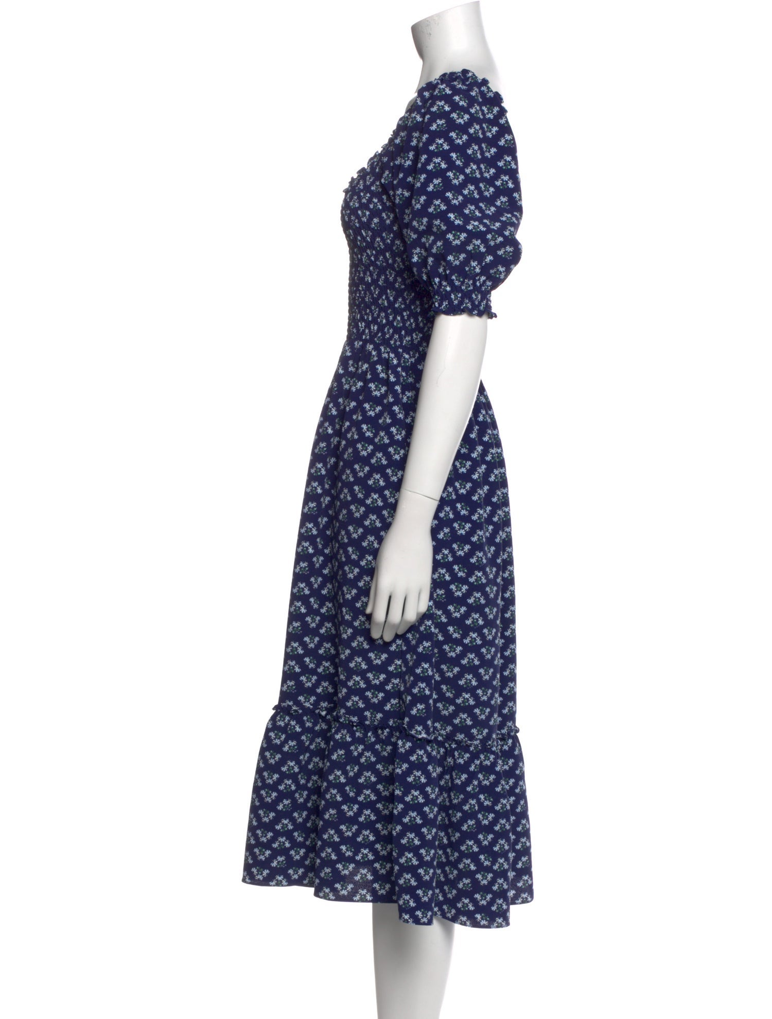 Hill House Home Floral Print Midi Length Dress