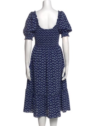 Hill House Home Floral Print Midi Length Dress