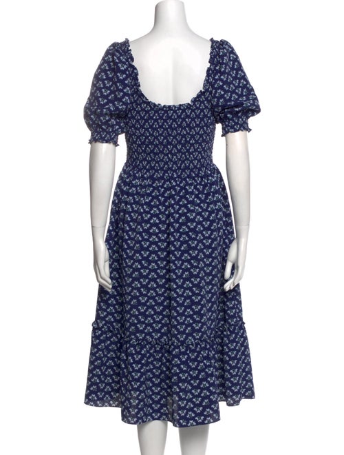 Hill House Home Floral Print Midi Length Dress