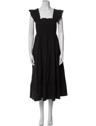Hill House Home Square Neckline Midi Length Dress