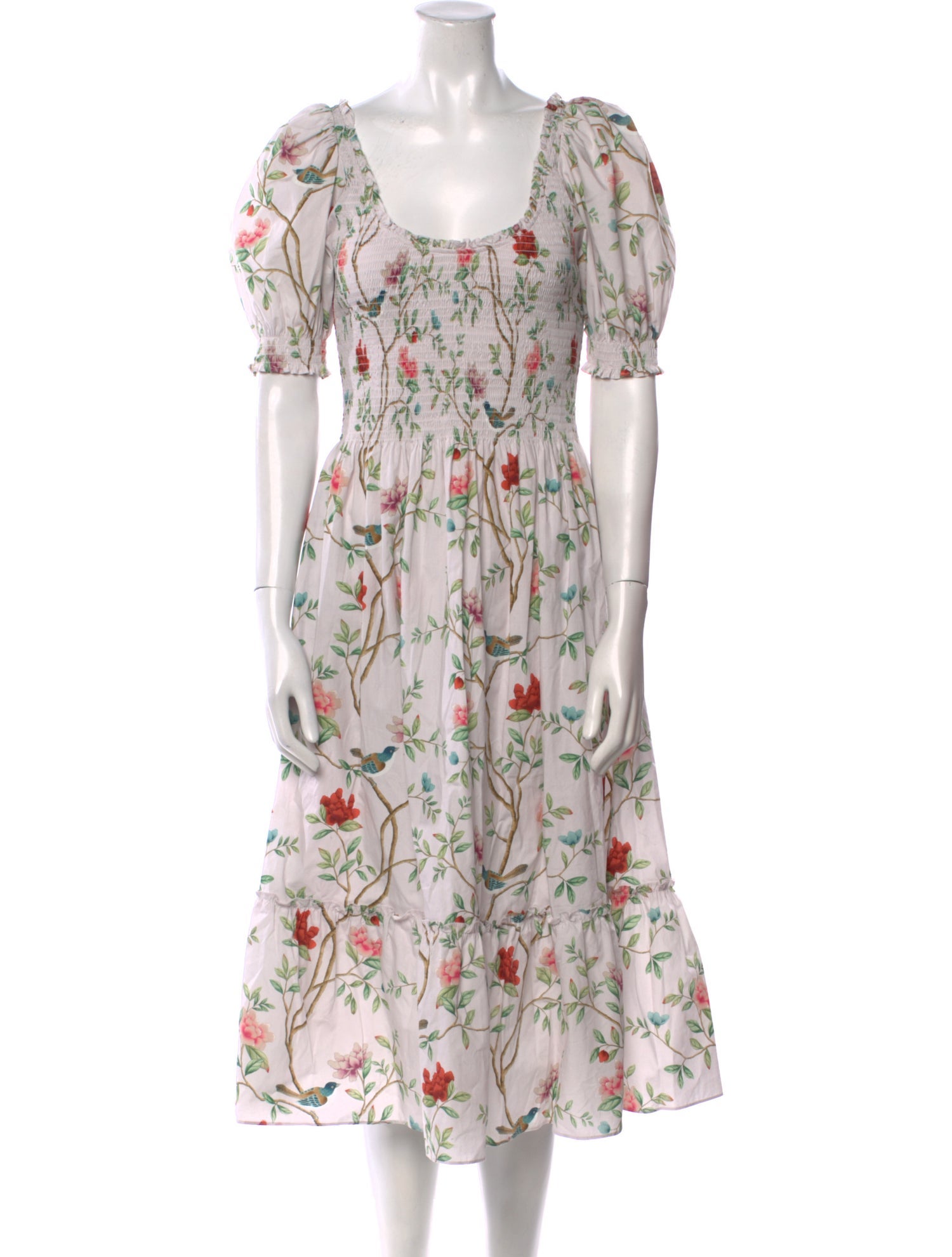 Hill House Home Floral Print Midi Length Dress