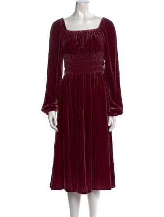 Hill House Home Square Neckline Midi Length Dress