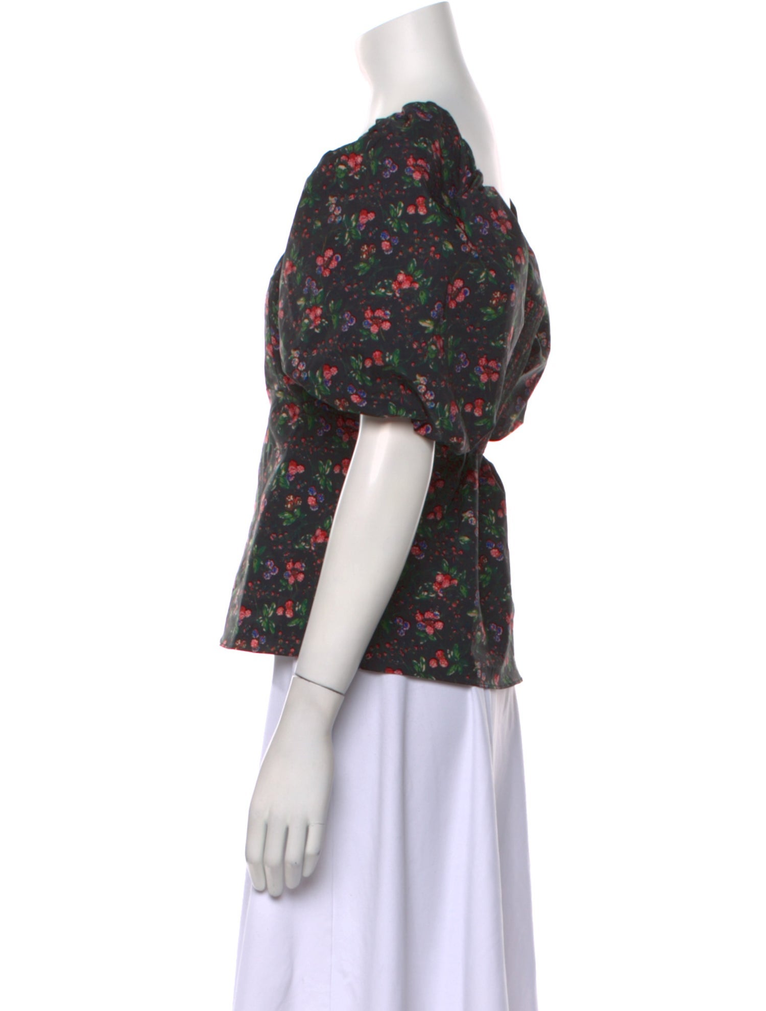 Hill House Home Floral Print Square Neckline Crop Top