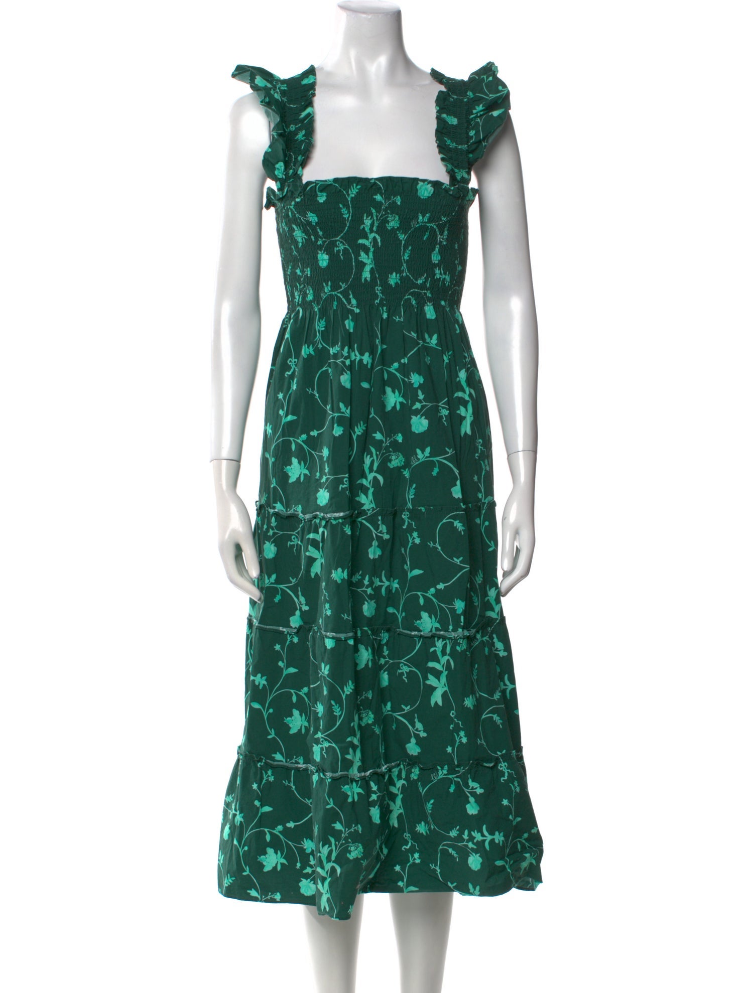 Hill House Home Floral Print Midi Length Dress