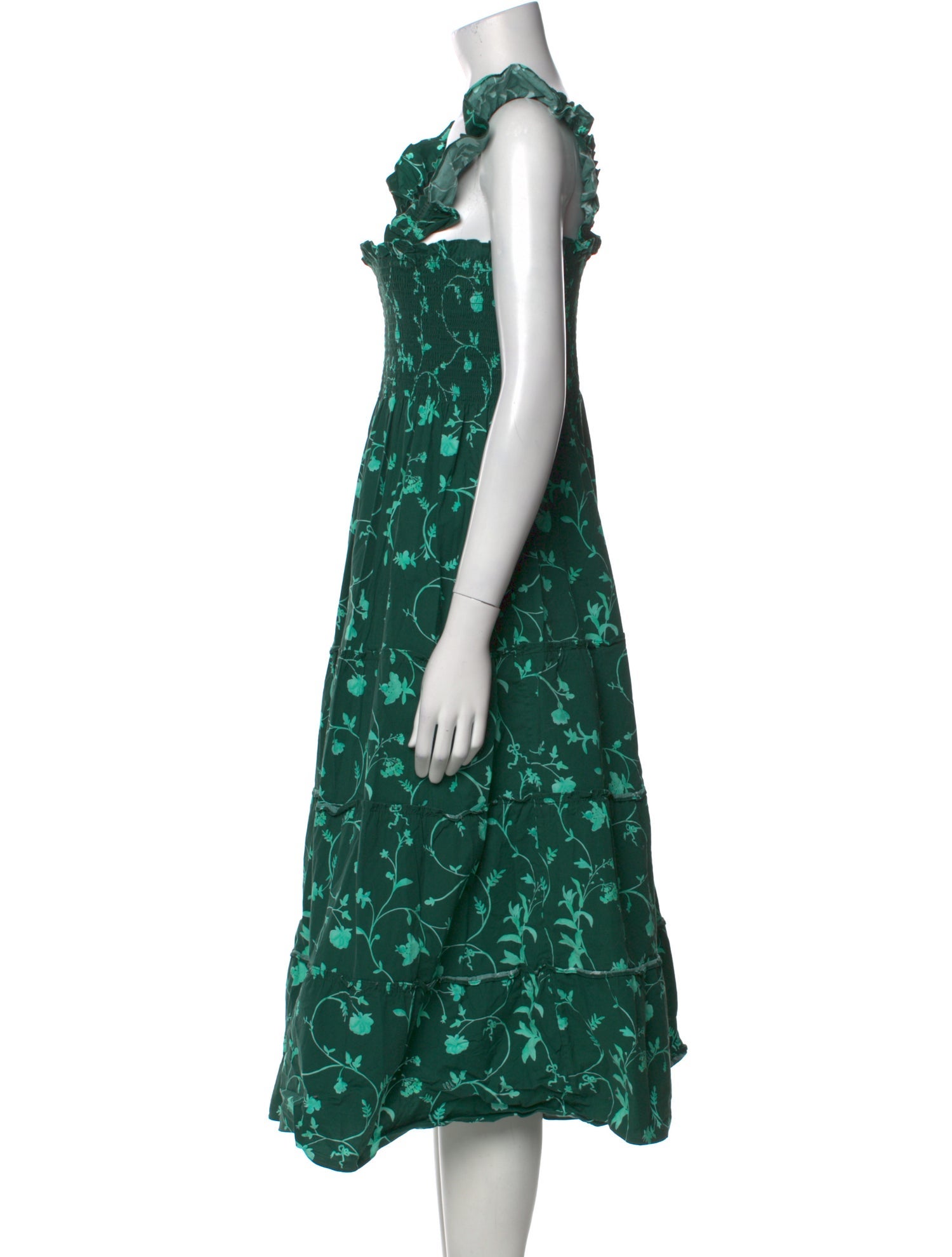 Hill House Home Floral Print Midi Length Dress