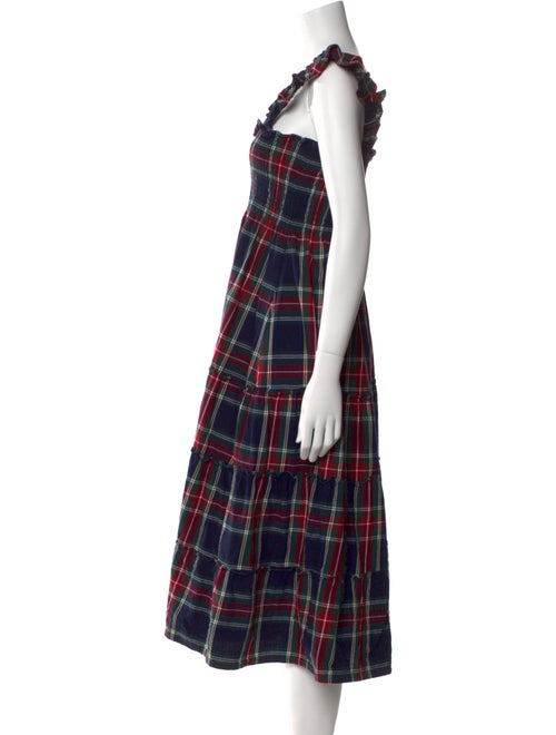 Hill House Home Plaid Print Midi Length Dress