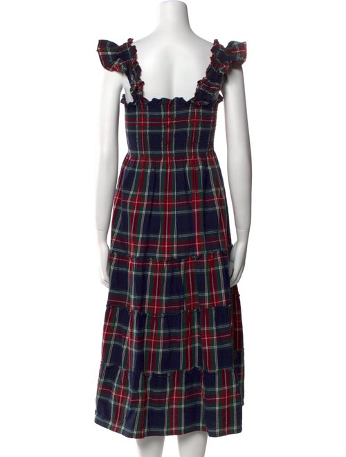 Hill House Home Plaid Print Midi Length Dress