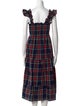Hill House Home Plaid Print Midi Length Dress