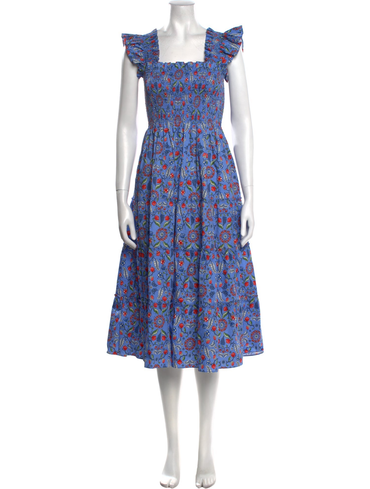 Hill House Home Floral Print Midi Length Dress