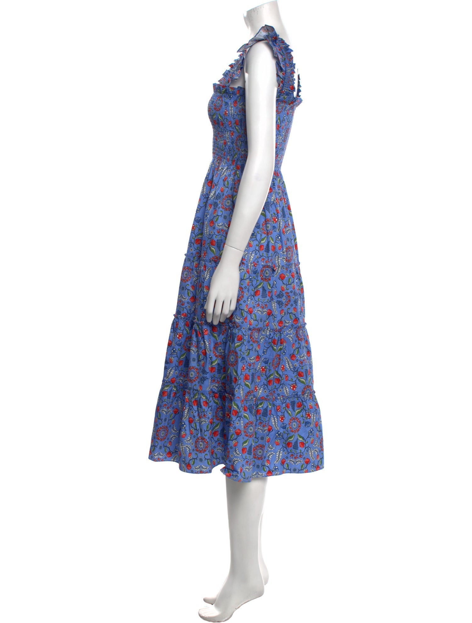 Hill House Home Floral Print Midi Length Dress