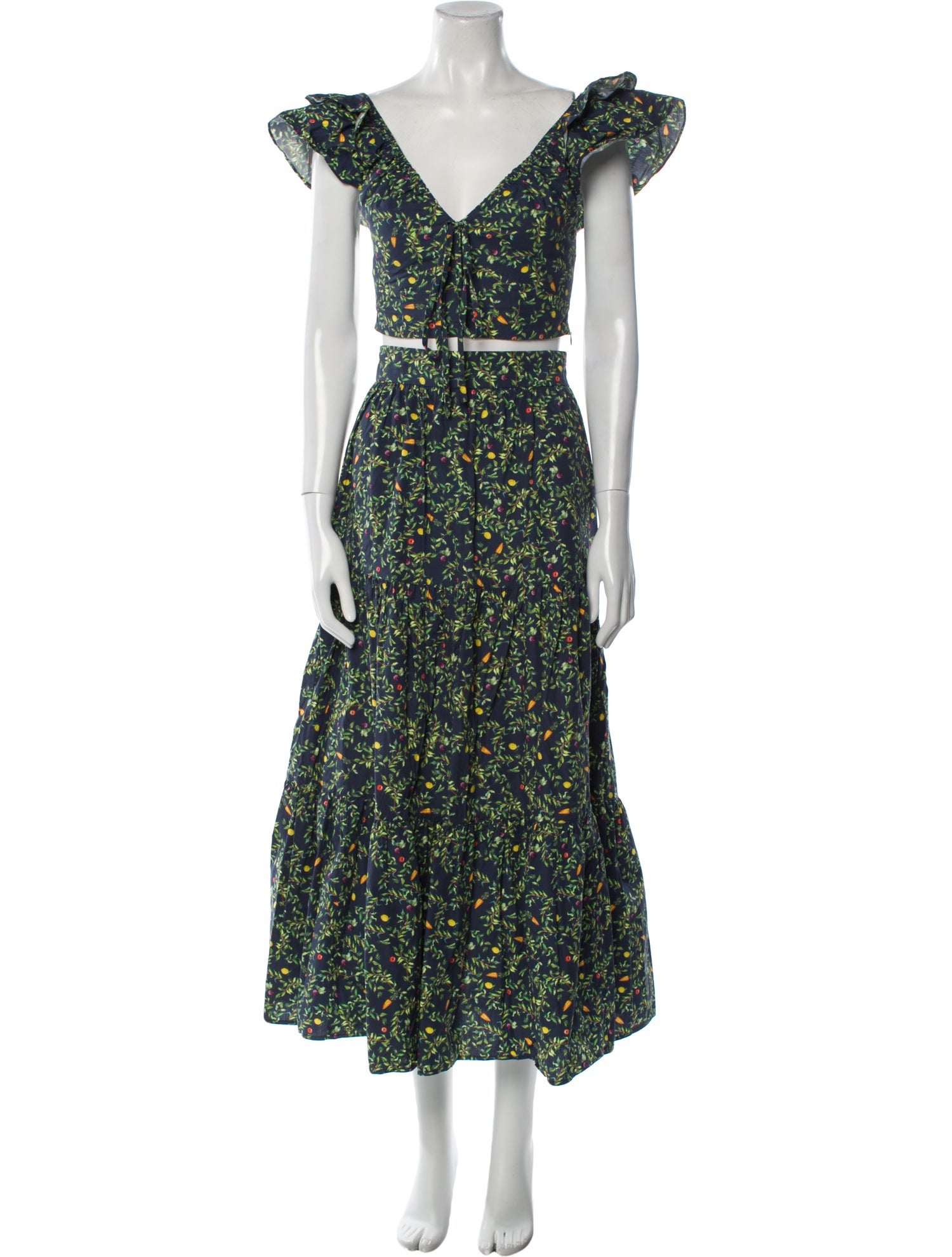 Hill House Home Printed Bow Accents Skirt Set