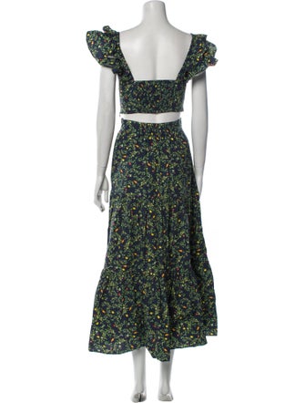 Hill House Home Printed Bow Accents Skirt Set