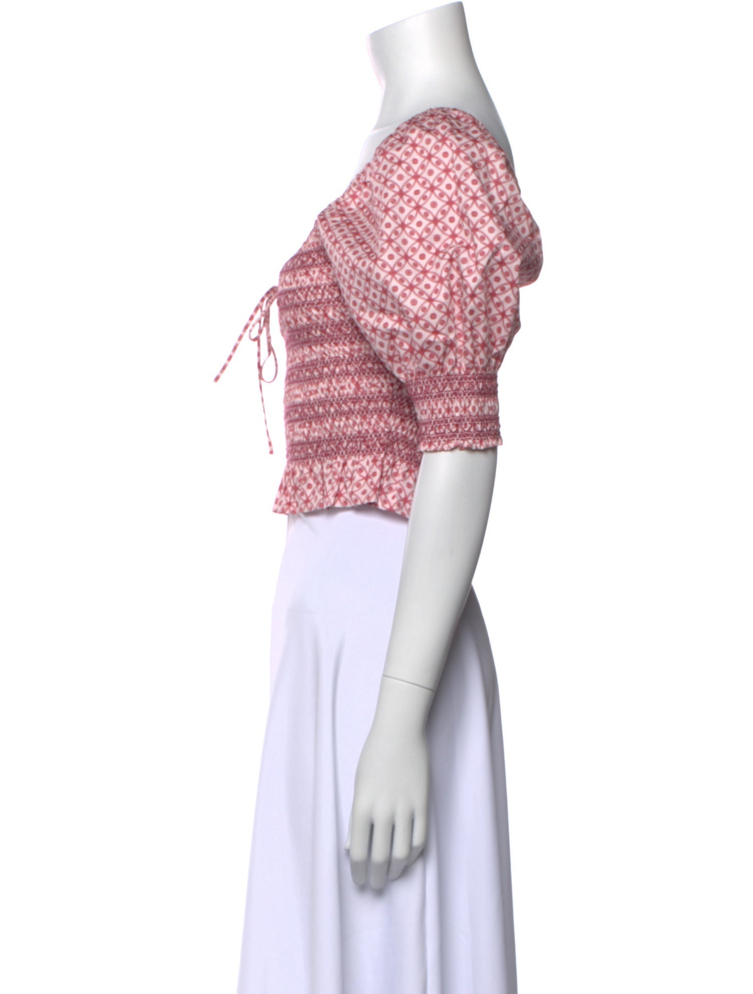 Hill House Home Printed Square Neckline Crop Top