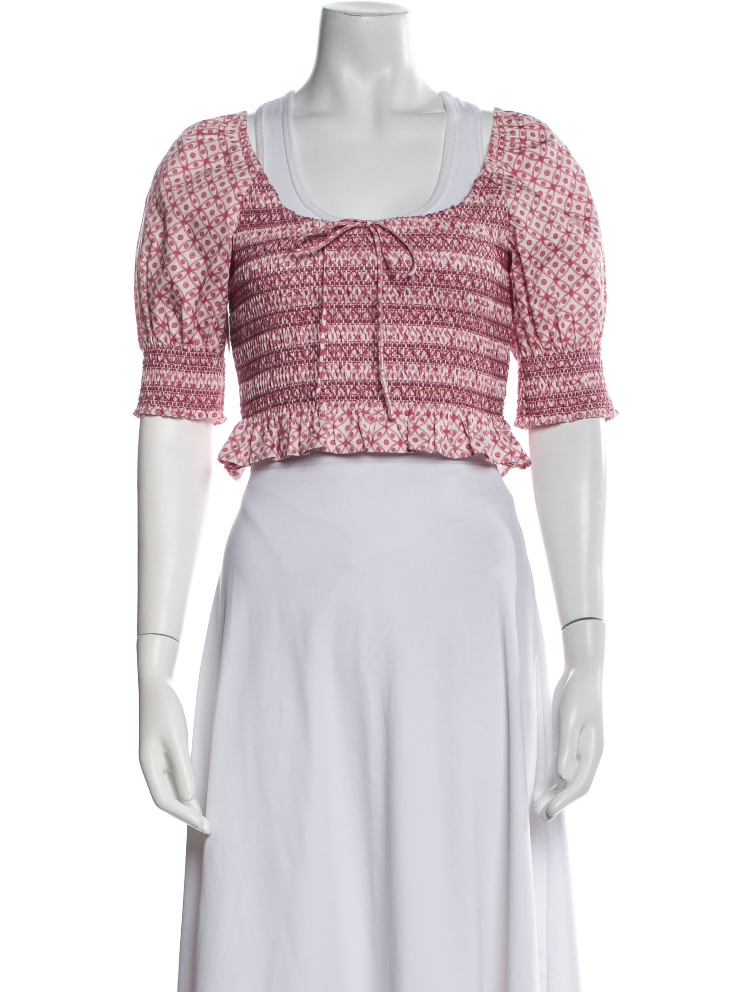 Hill House Home Printed Square Neckline Crop Top w/ Tags