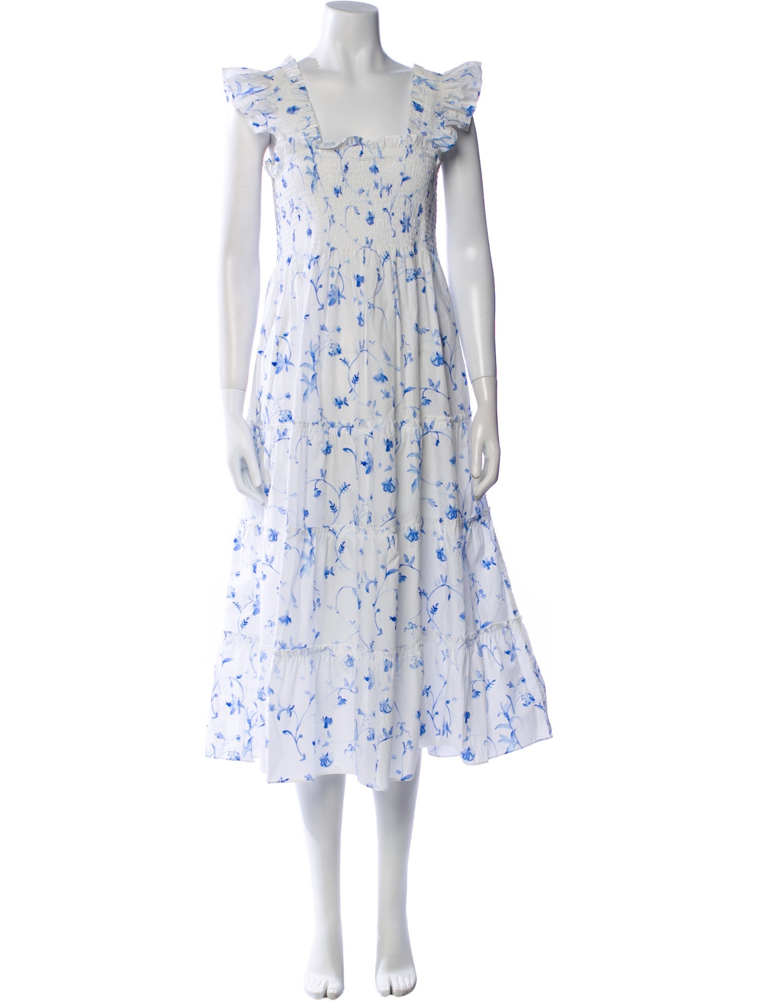 Hill House Home Floral Print Midi Length Dress