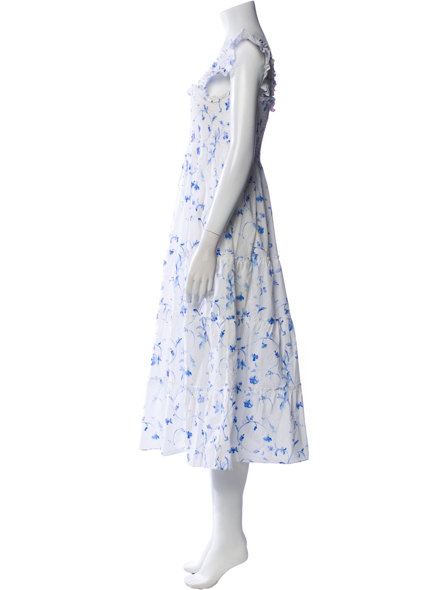 Hill House Home Floral Print Midi Length Dress