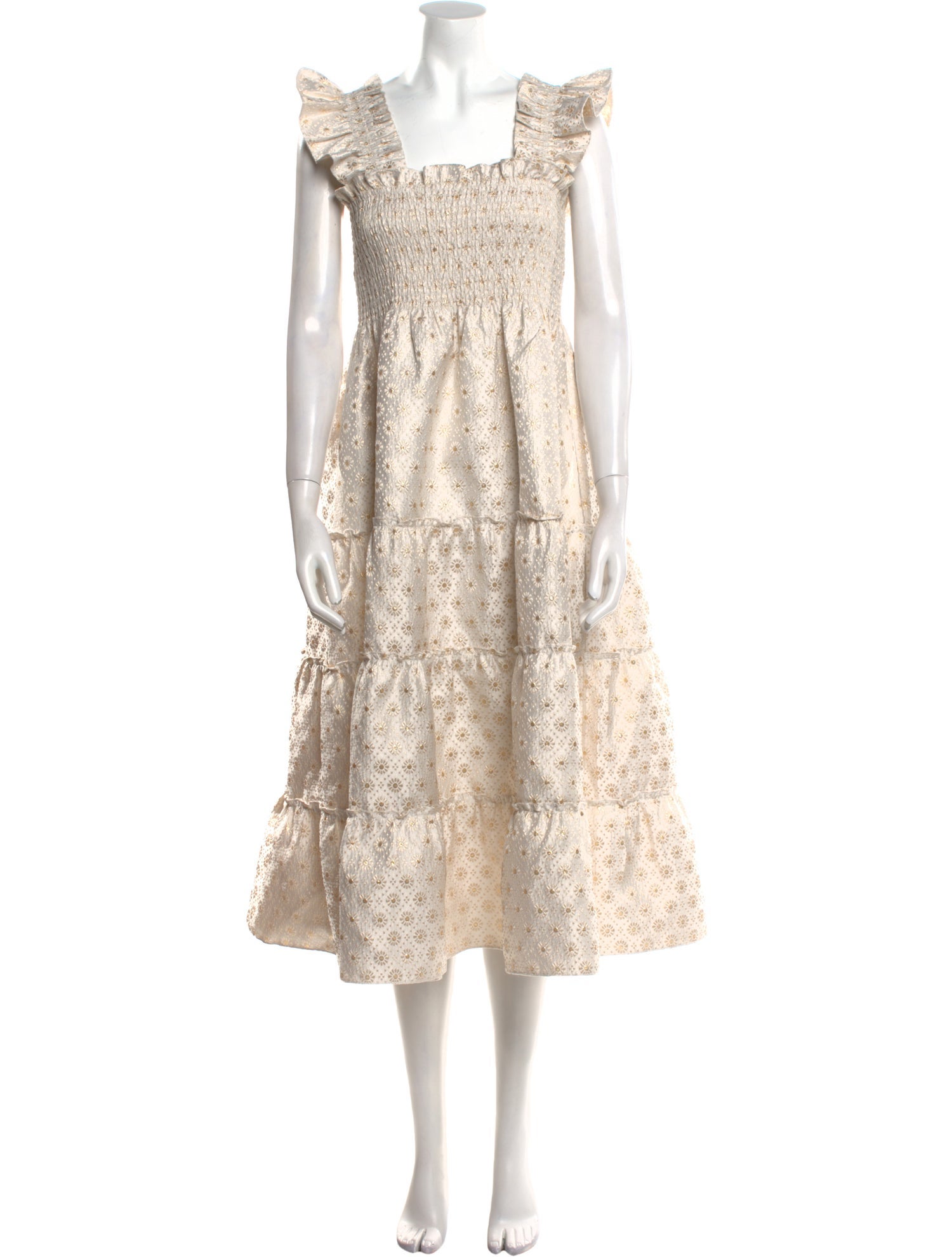 Hill House Home Floral Print Midi Length Dress