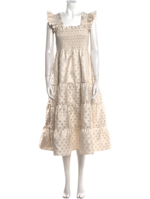 Hill House Home Floral Print Midi Length Dress