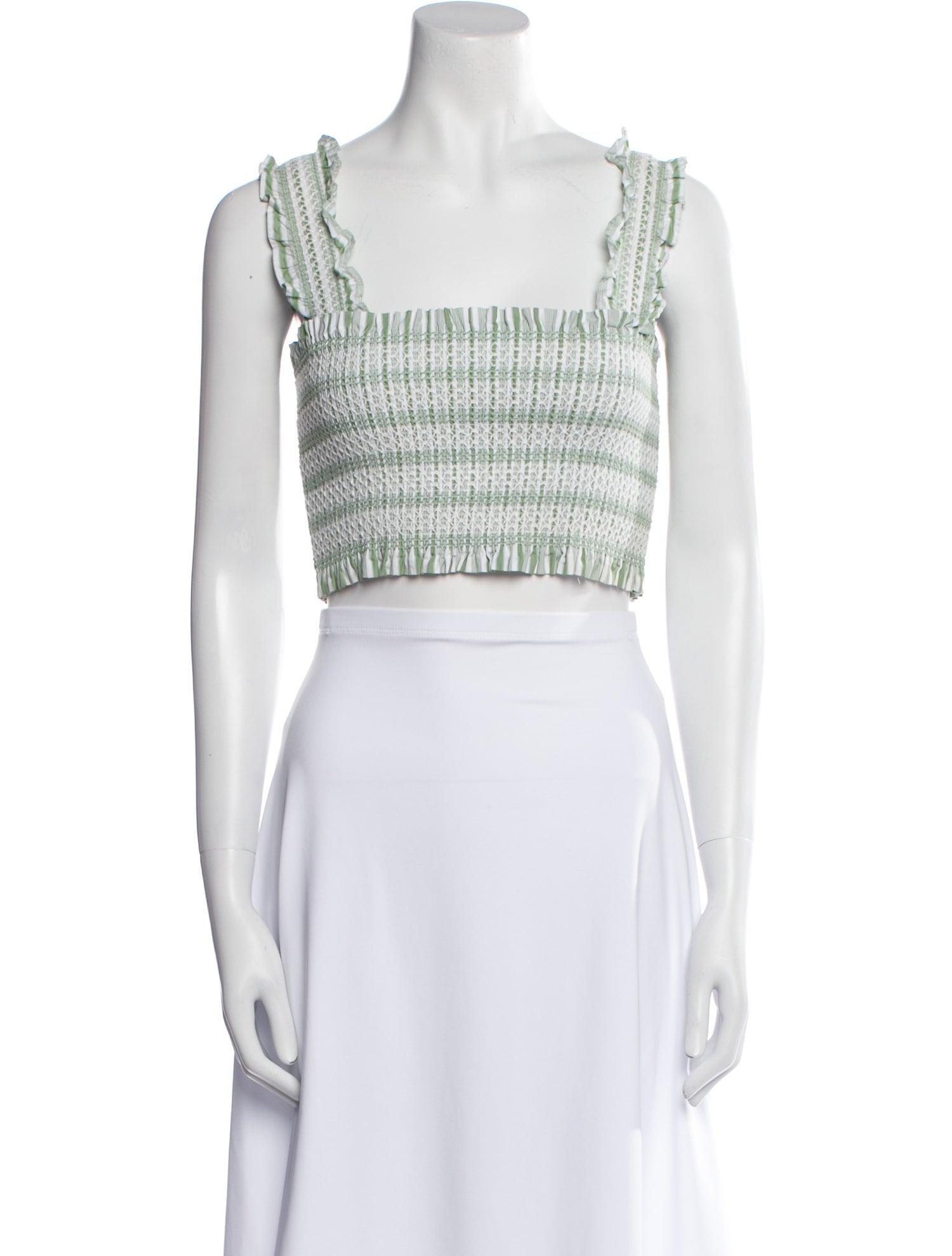 Hill House Home Patterned Square Neckline Crop Top