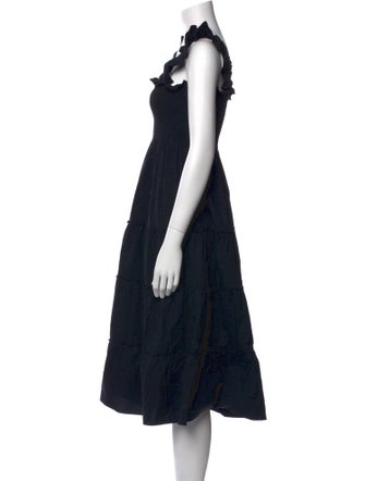 Hill House Home Square Neckline Midi Length Dress