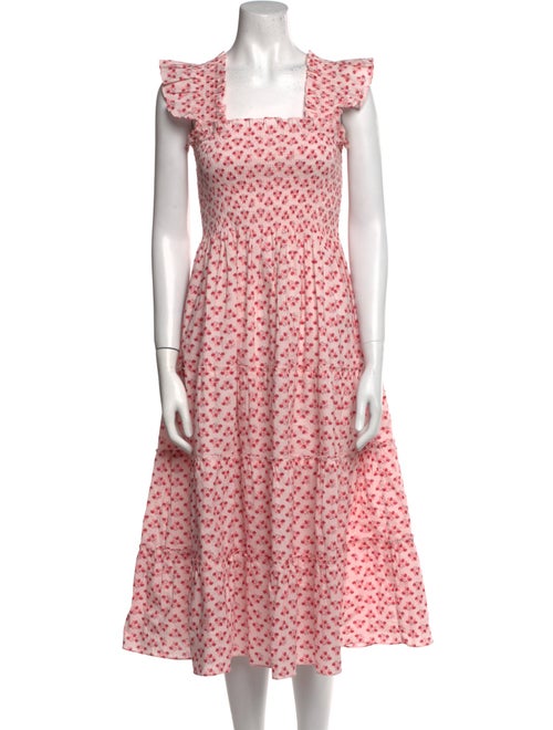 Hill House Home Polka Dot Print Midi Length Dress