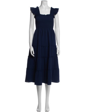Hill House Home Square Neckline Midi Length Dress