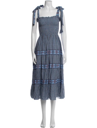 Hill House Home Printed Midi Length Dress