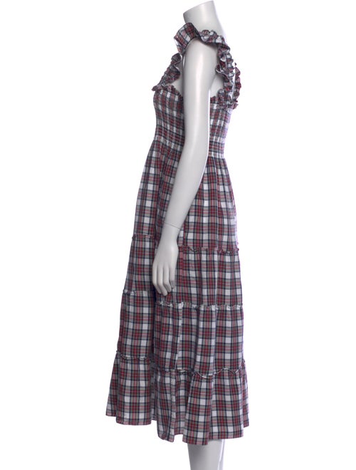 Hill House Home Plaid Print Midi Length Dress