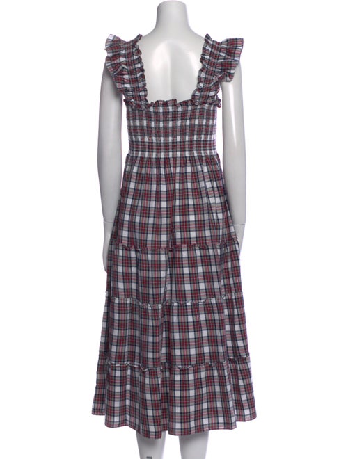 Hill House Home Plaid Print Midi Length Dress
