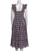 Hill House Home Plaid Print Midi Length Dress
