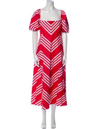 Hill House Home Striped Midi Length Dress